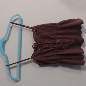 AE babydoll top in brown